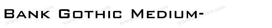 Bank Gothic Medium字体转换